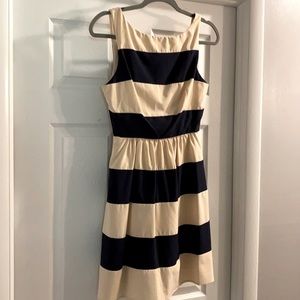 Light weight cream and blue formal dress